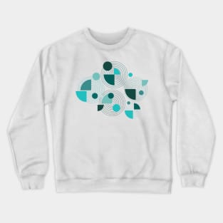 Blue abstract geometric modern minimal Crewneck Sweatshirt